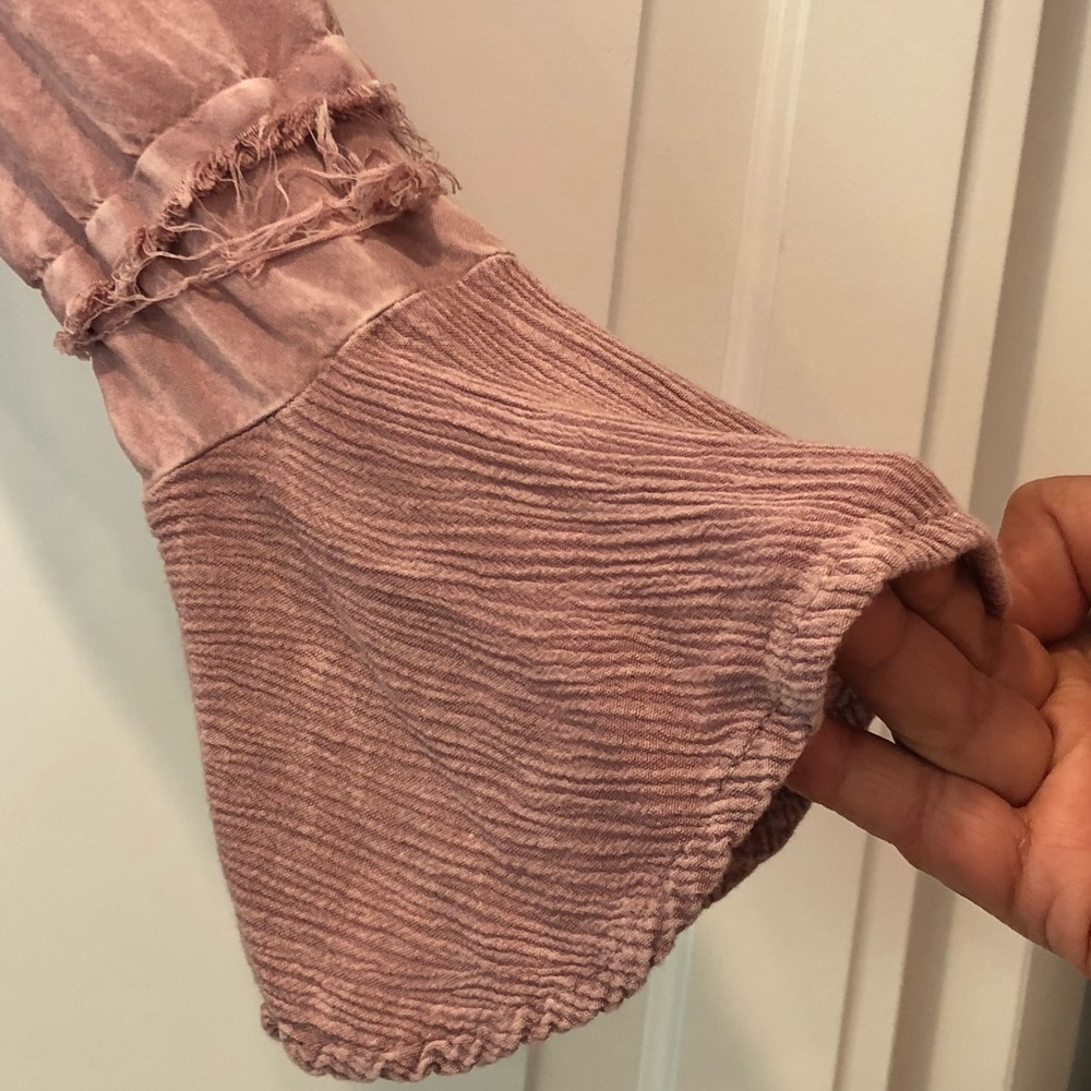 NEW Abree Mineral Washed Rose Tunic Dress - Picture 3 of 5